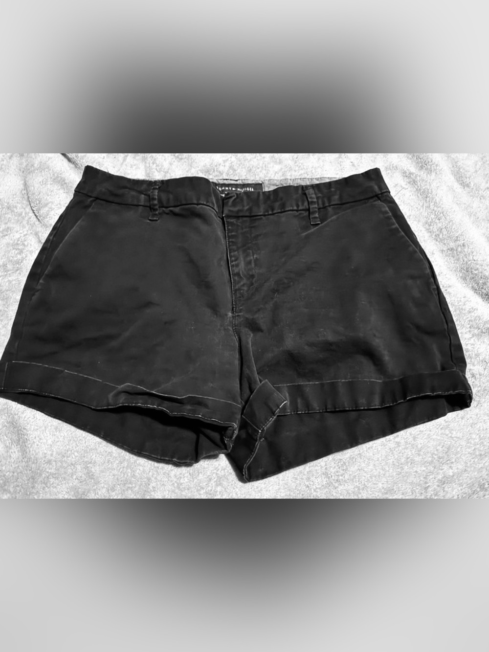 Tommy Hilfiger Black High-Rise Women's Shorts